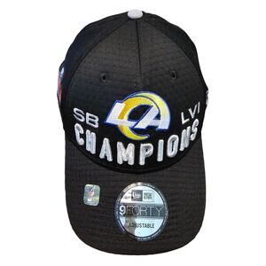 Los Angeles Rams Superbowl LVI Snapback Hat Cap NFL On Field Black New Era